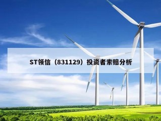 ST领信（831129）投资者索赔分析