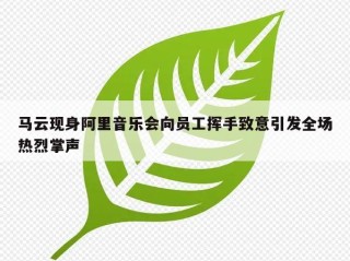 马云现身阿里音乐会向员工挥手致意引发全场热烈掌声